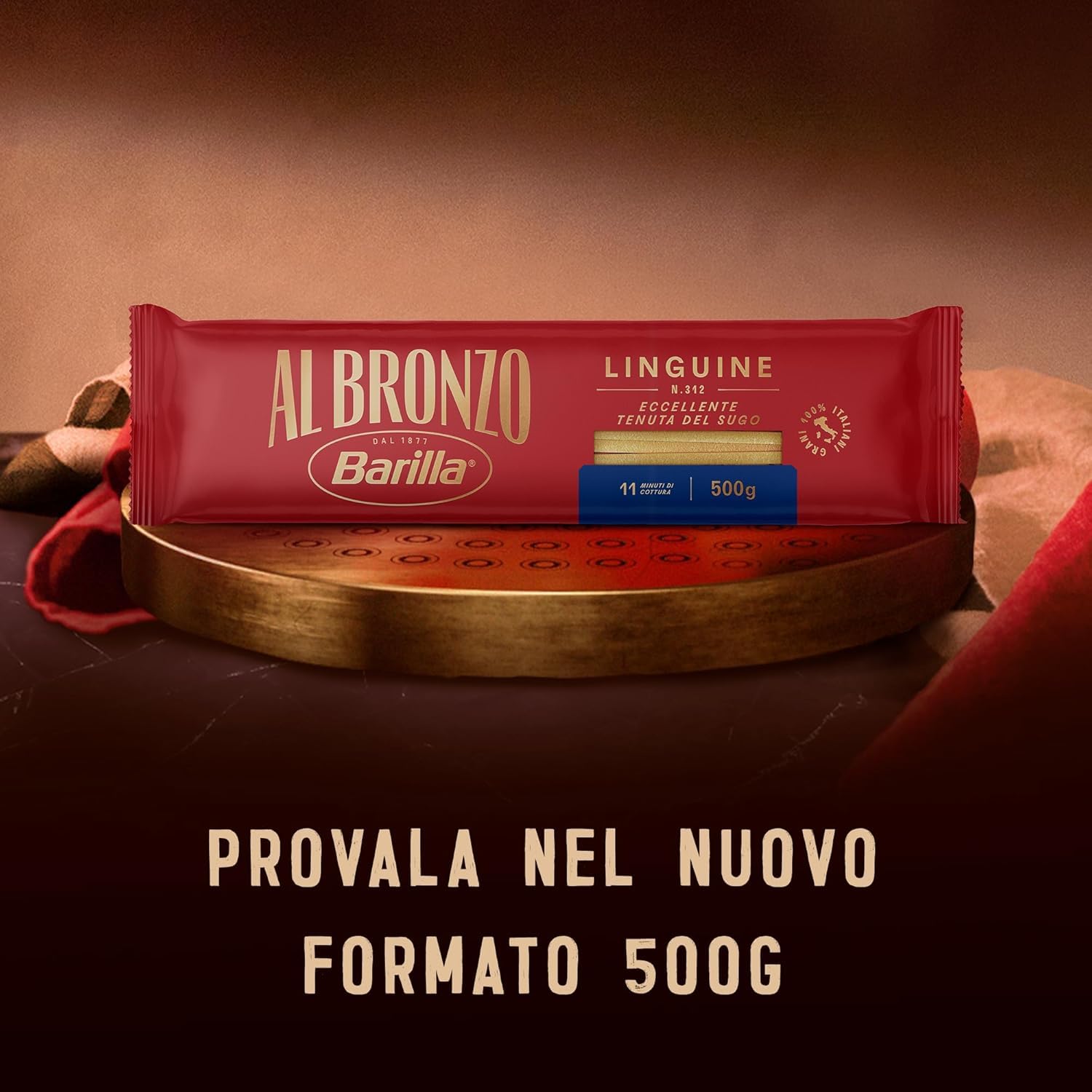 Italian Gourmet Al Bronzo Pasta Linguine 24 x 500g extra rau für Sauce