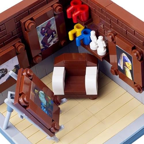 Miniatura 4 de Kit de bloques de construcción de estudio, juego de vitrinas, compatible con ladrillos de las principales marcas, juguete para combinar con curso de