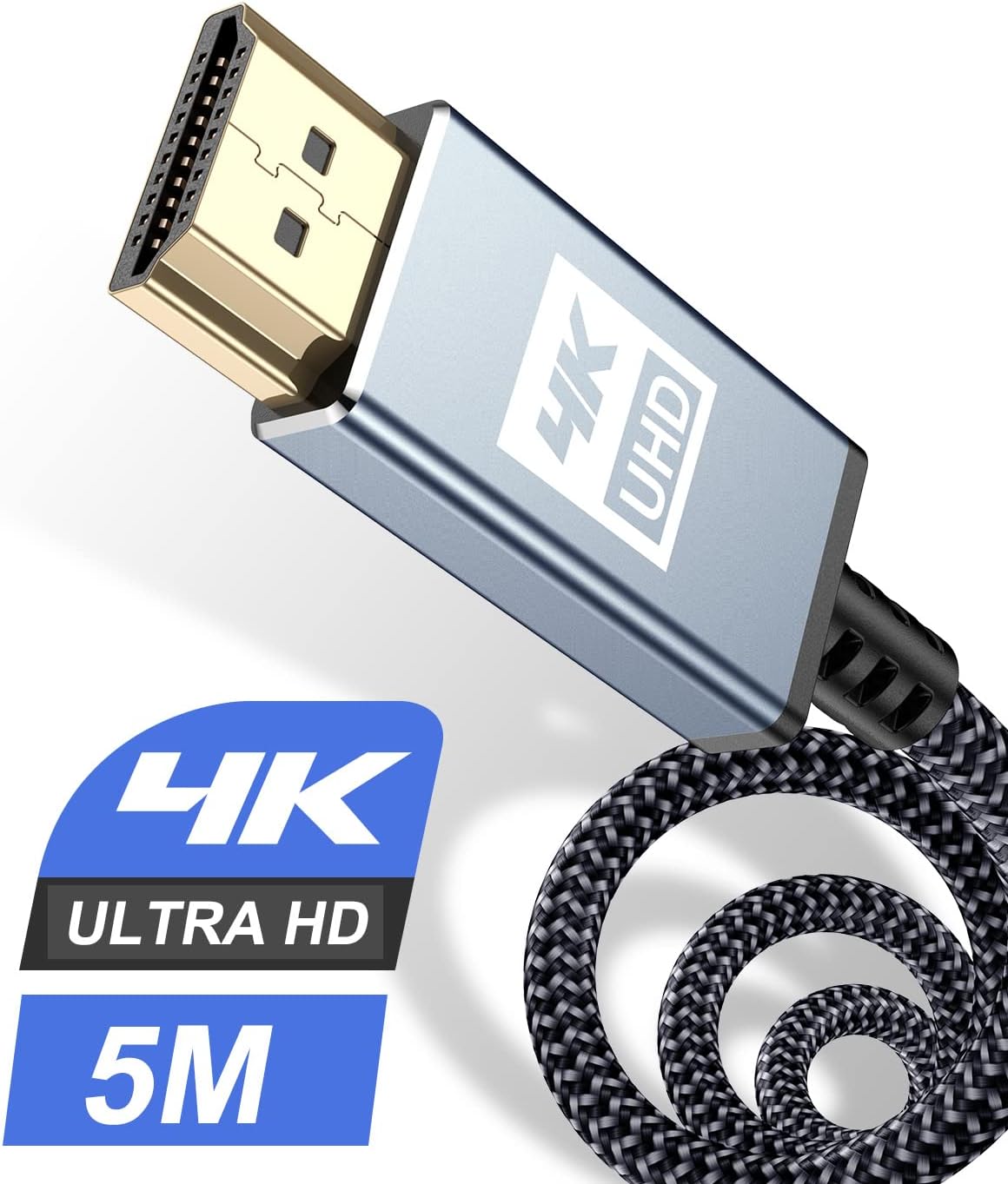Cable HDMI 5 Metros, Sweguard 4K Cable HDMI 2.0 de alta velocidad de 18