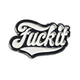 Fuck It Enamel Pin Black Green Stone Modern Unisex Pin