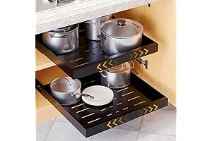 SpaceAid Pull Out Cabinet Organizer for Rolling Drawer Storage