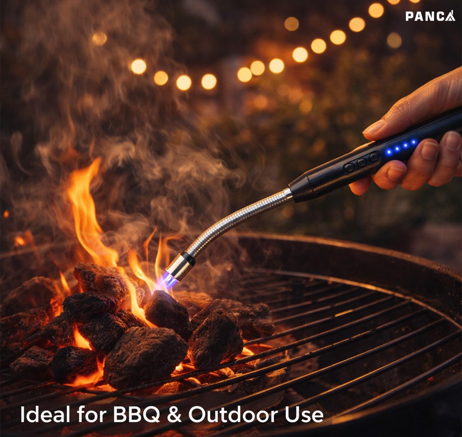 PANCA Electric Rechargeable Plasma Gas Lighter for Kitchen & BBQ | USB Type-C Windproof Arc Lighter with 360° Flexible Neck | for Gas Stove, Candles, Diya & Pooja Use (Multi) — Amazon image 8