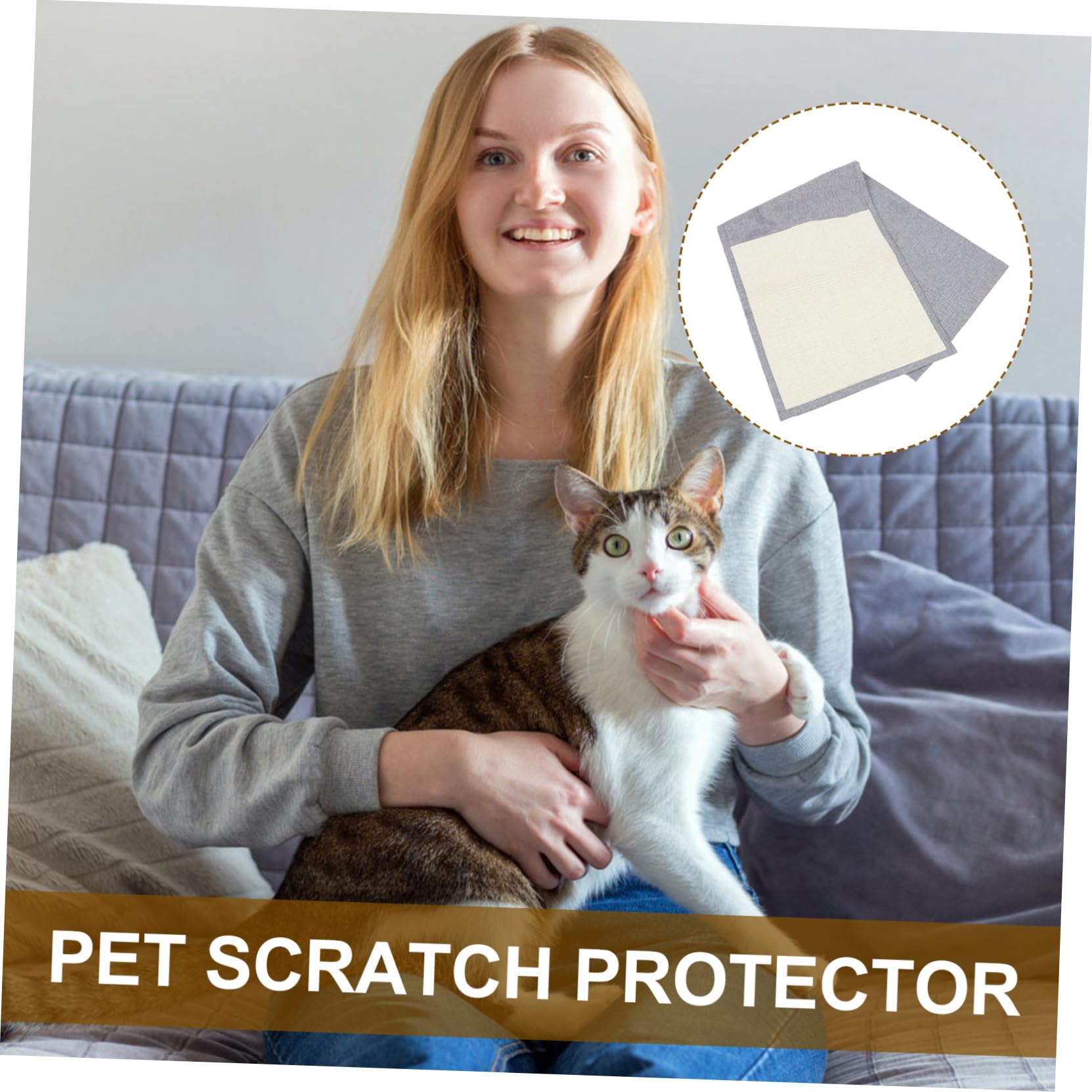Protector para Sofá contra Arañazos de Gato Garra de Sisal, Funda Protectora para Reposabrazos, Adecuado para Oficina y Hogar, Antiarañazos y Resistente