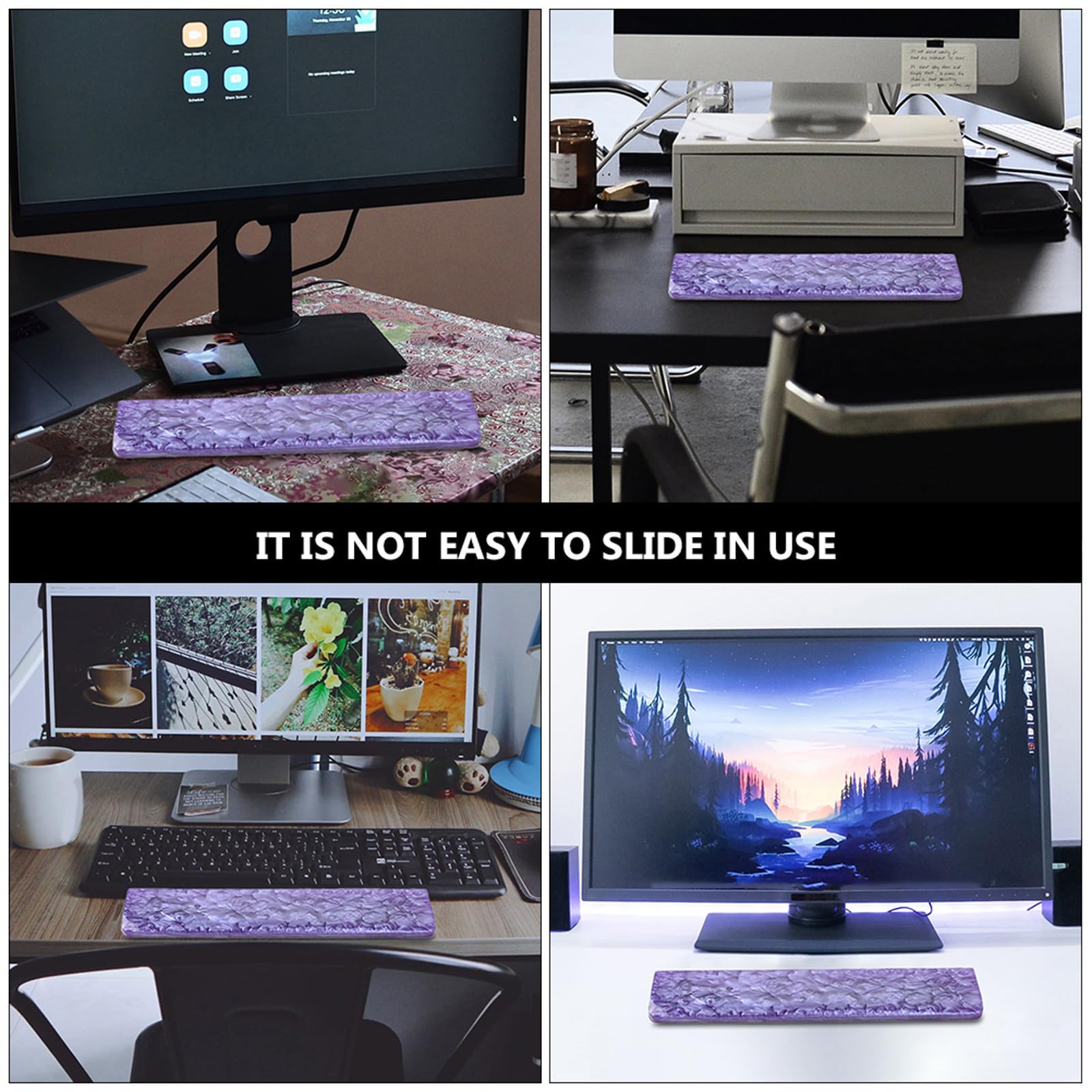 Repose-poignets pour Clavier 61 en Résine Pourpre Ergonomique