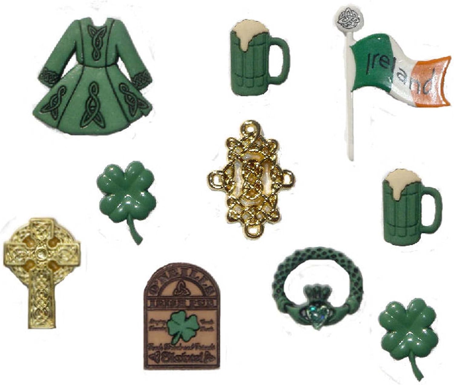 Jesse James (1-Pack) Dress It Up Buttons The Destination Series #3578 Ireland 3578-1P