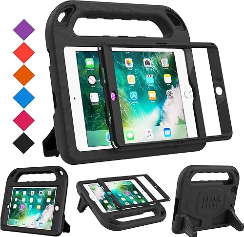 BMOUO Funda para iPad Mini 1 2 3, iPad Mini 1/2/3 Funda para niños - Protector de pantalla integrado, a prueba de golpes, ligera, cubierta dura con