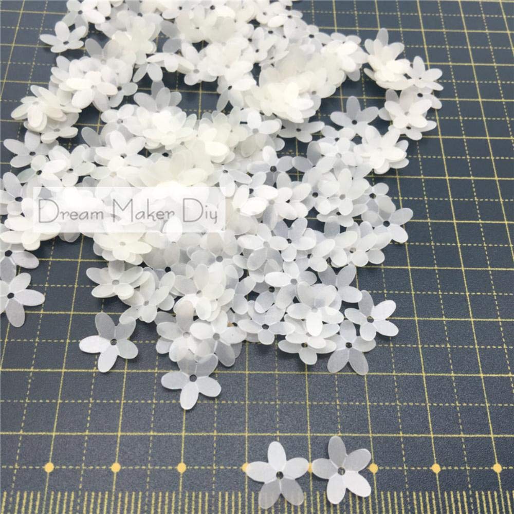 3000Pcs (50g) 10mm Matt White Flower Loose Sequins Paillette Garment Sewing/Embellishment Findings DIY Accessories Decoration, Gold, 500g