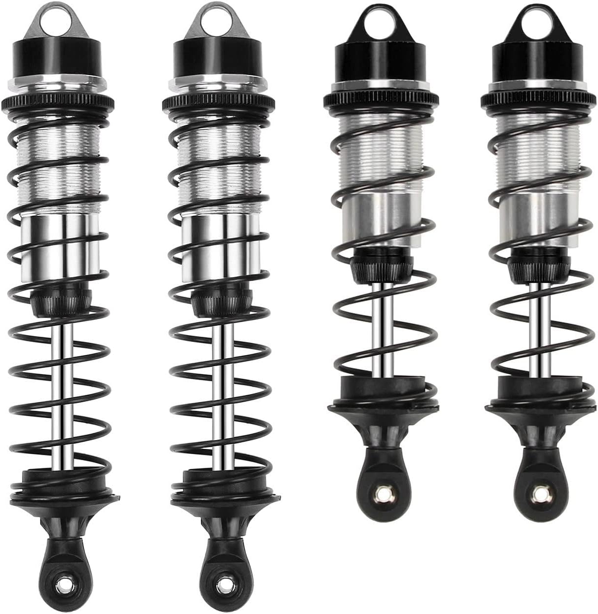 RCAWD Aluminum Big Bore Shocks Upgrades Parts for Arrma 1/8 Kraton 6S BLX Outcast 6S BLX Notorious 6S BLX,4PCS Front Rear Full Metal Dampers Hops Up Absorbers,Replace ARA330621 ARA330622 Black