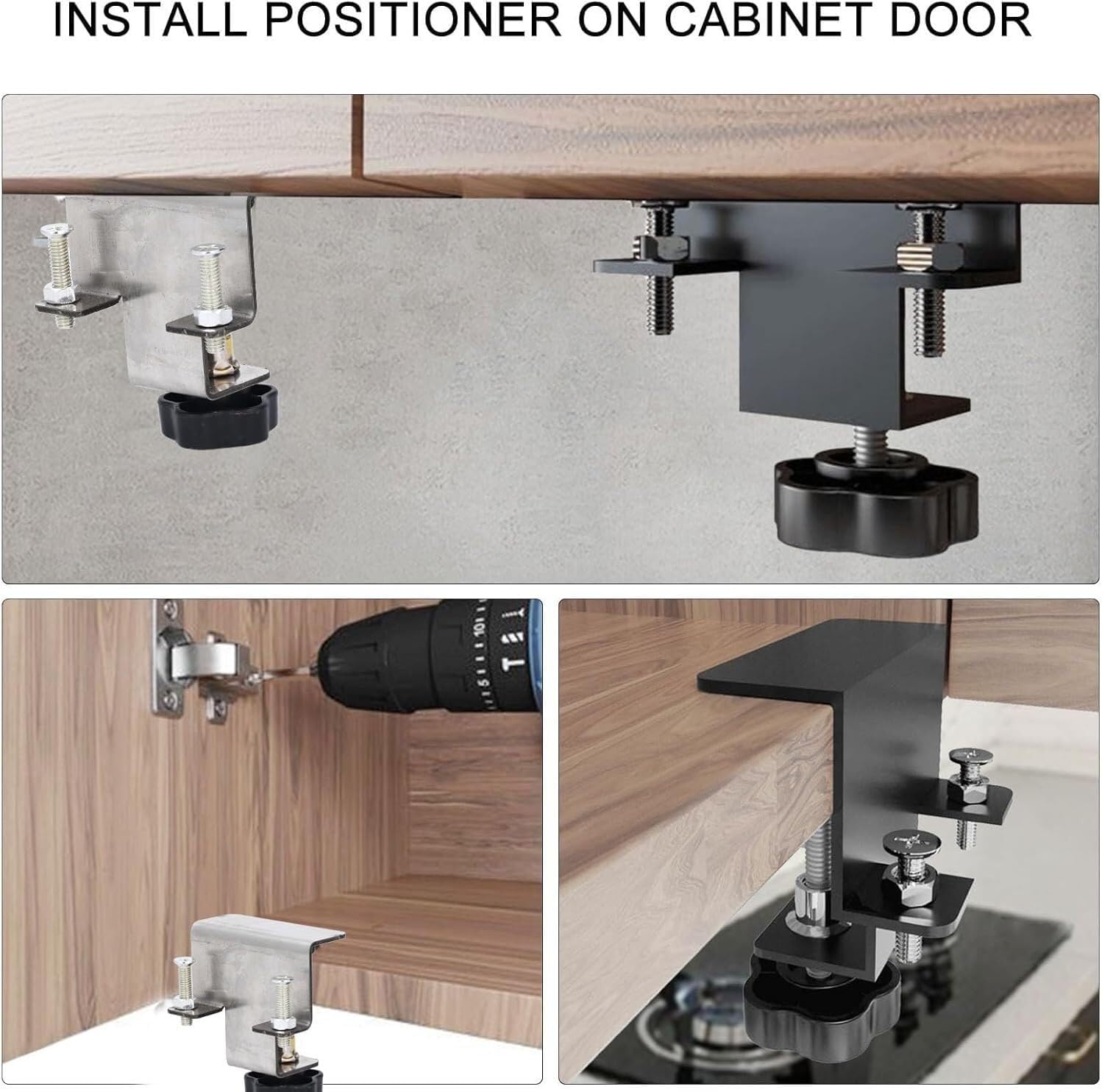 Cabinet Door Mounting Jig,Cabinet Jig,Door Hinge Jig,Adjustable Cabinet Jig Cabinet Door Mounting Jig Hinge Hole Drilling Jig for Attaching Hinges for Cabinet Doors