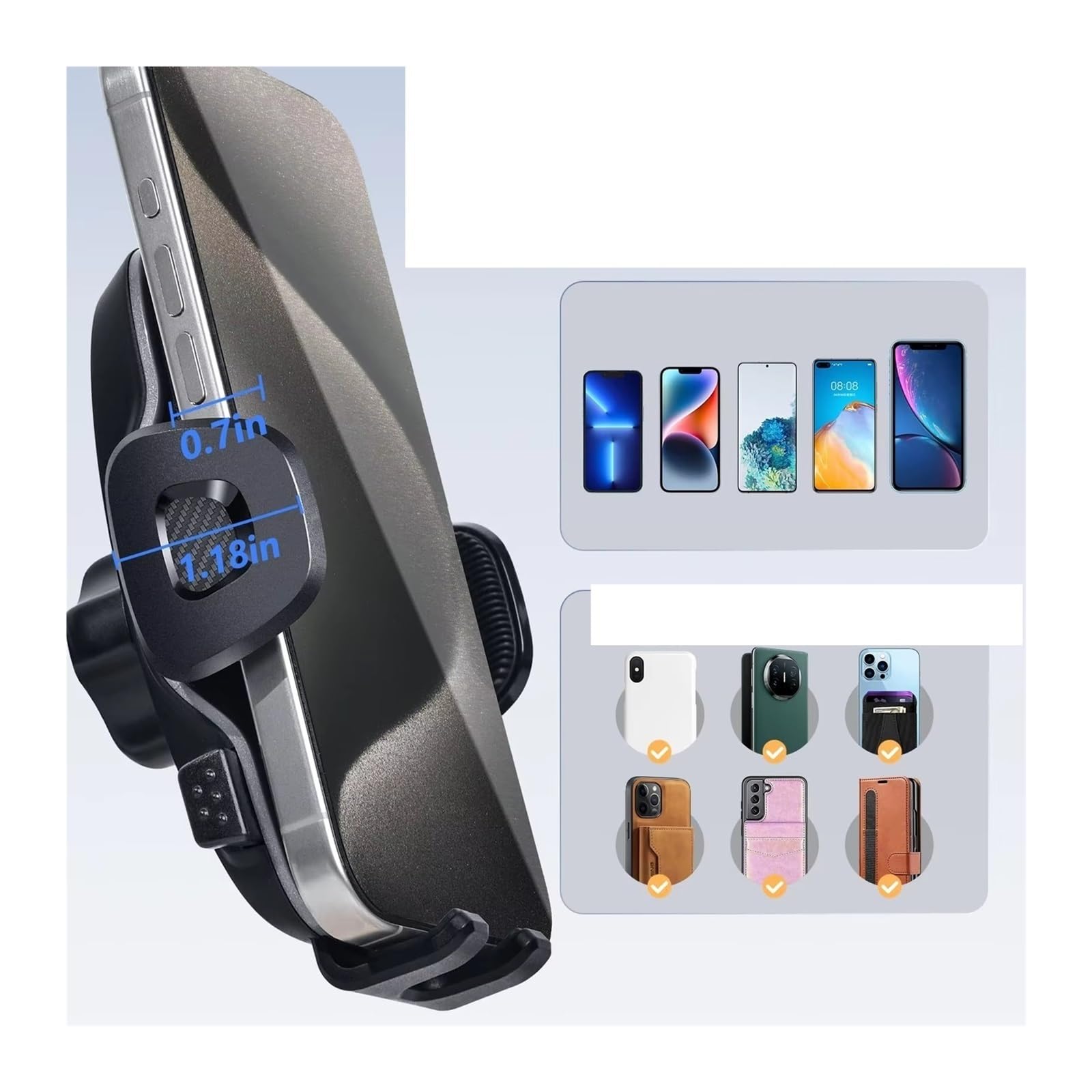 Per Huawei Supporto Universale Per Telefono Auto Hipacool, Girevole A 360° Supporto Per Bocchetta Dell'aria Porta Cellulare Auto(Phone Holder)