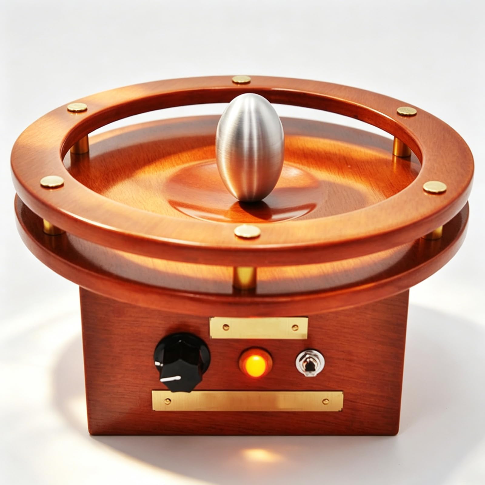 Dojbk Tesla Columbus Eggs, Electromagnetic Rotating Magnetic Field Model, With 30 * 50Mm Aluminum Egg, Infinitely Variable Speed, For Teaching And Science Experiments