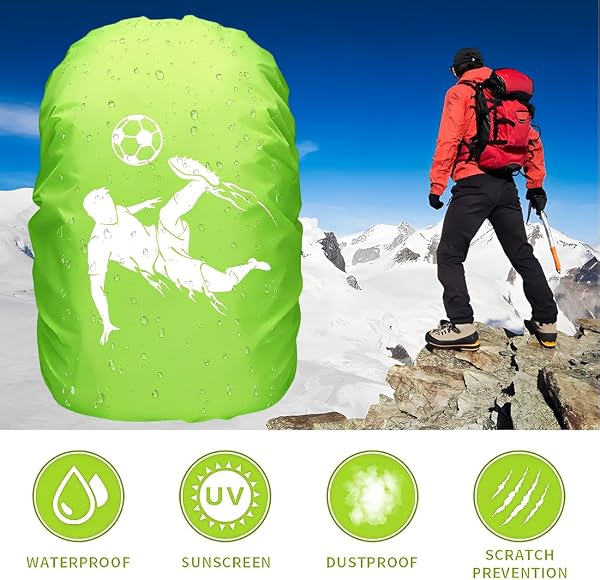 1 Pezzi Copri Zaino Impermeabile, Coprizaino Antipioggia, Parapioggia Bambino Per Zaino Reflective, Coprizaino Impermeabile Per Bicycling, Escursionismo, Viaggio - 3