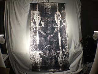 Shroud of Turin Full Size Body Negative on Linen Cloth 6 x 3 feet with Free Book, Limited Edition