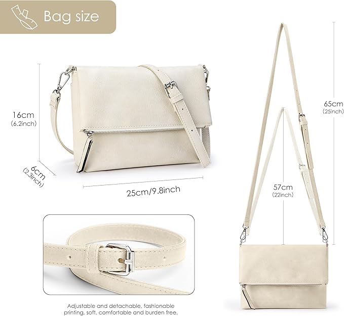 KALIDI Kleine schoudertas voor dames, veganistisch PU-leer, handtas, crossbody schoudertas, diefstalbescherming, meerdere vakken met verstelbare afneembare schouderriem, roze, Small (9.8L x 6.2H x