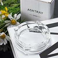 Vista 4 de Cenicero de cristal, ceniceros de cristal para cigarrillos, ceniceros caseros (B)