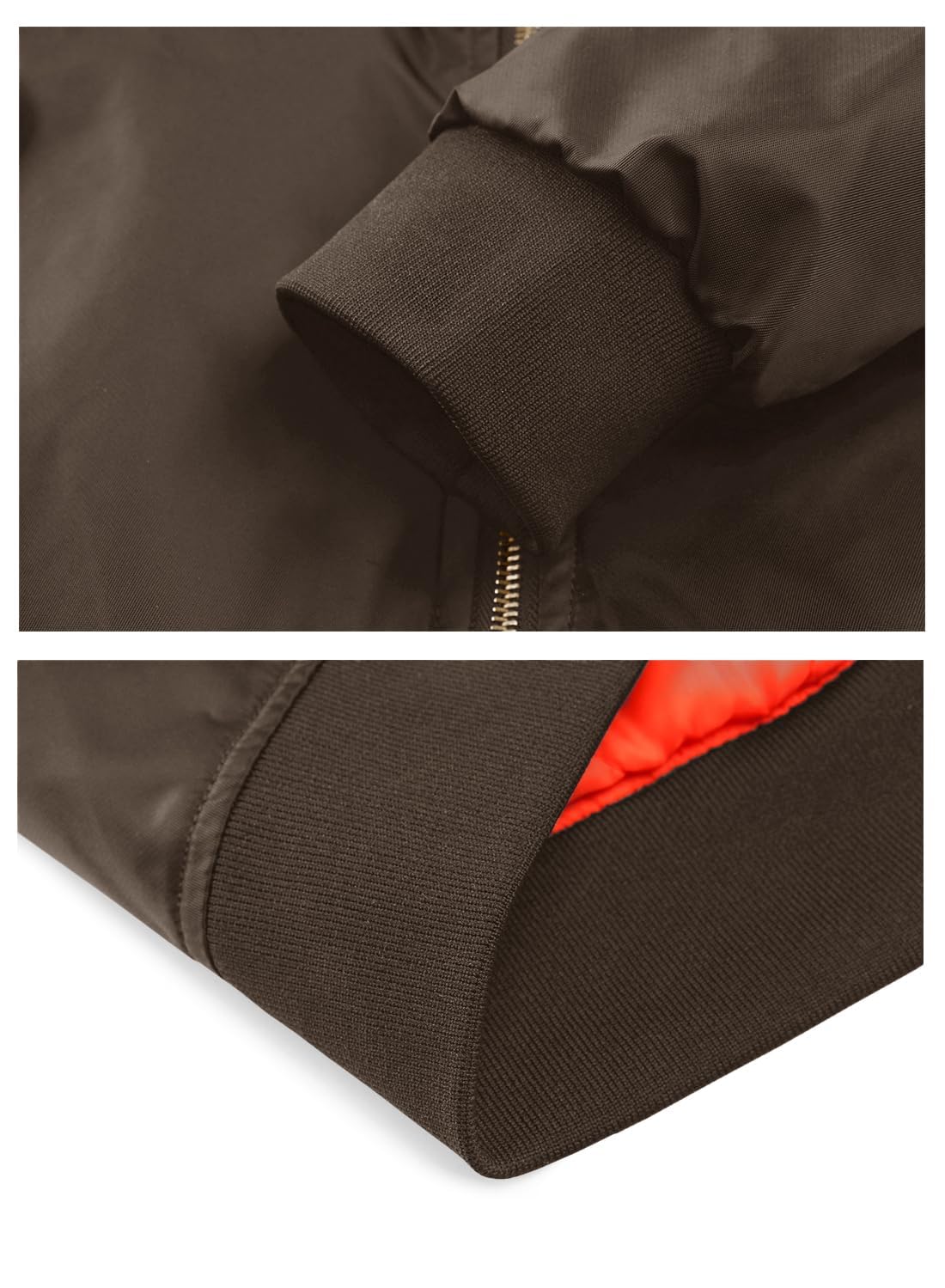 TACVASEN Uomo Giubbotto bomber Jacket Autunnale Calda Sportiva Tempo Libero Casual