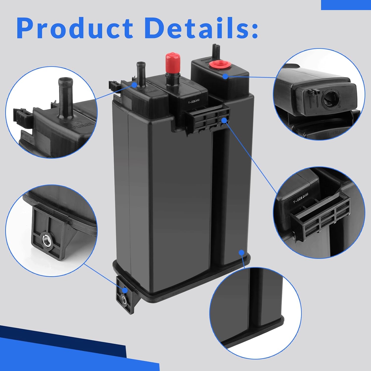 14950-7S00A Vapor Canister Compatible with 2004-2022 Nissan Armada Titan NV1500 NV2500 NV3500 Infiniti QX56 QX80 4.0L 5.6L Replaces 149507S00A 14950-7S000 149507S000