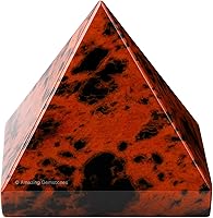 Vista 73 de Cristales curativos de pirámide de labradorita de Amazing Gemstone - Figurina de gran pirámide de 1" de piedra natural para meditación, Reiki