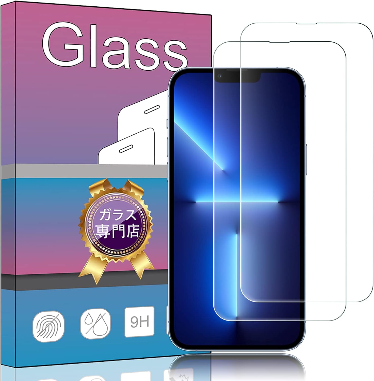 2枚セット For Iphone 13 6 1 Pro 用のガラスフィルム 新作 人気 強化ガラス 液晶 用の旭硝子素材agc 保護フィルム 用の液晶保護フィルム ガラス 高透過率 Pcduoduo 超薄型 飛散防止 硬度9h