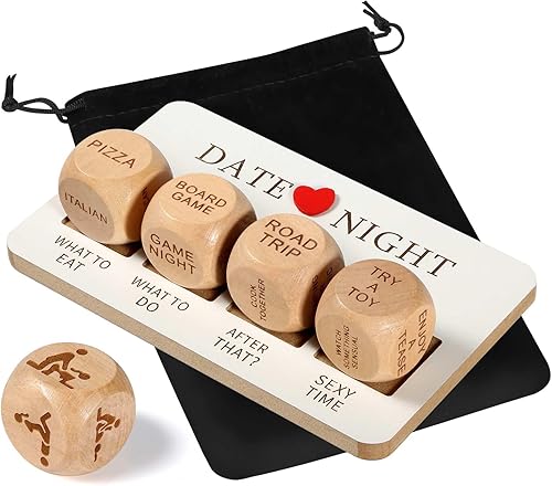Regalos divertidos de San Valentín para parejas, juegos de cita nocturna, dados de decisión, regalos para novio, novia, él, su esposo (juego de