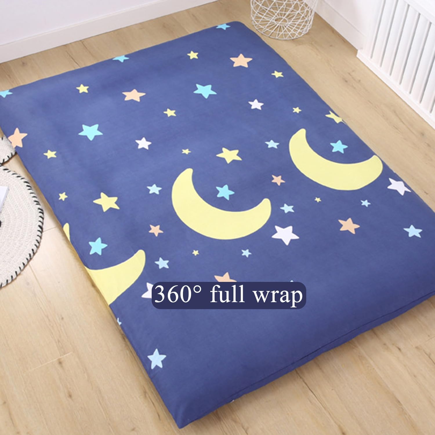 G,90x190cm,LDLCYCN Floor Futon Cover Soft Skin-Friendly Cotton Zippered Mattress Cover Full Wrap Dustproof Japanese Tatami Mattress Cover Sleeping Mat Cover Mattress Protector Washable