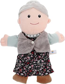 Amazon Co Jp 子供たちのぬいぐるみの手の人形のおもちゃ ぬいぐるみ家族のおばあちゃんの手の人形の物語が人形の入浴玩具を伝える諜報玩具を発展させる おもちゃ