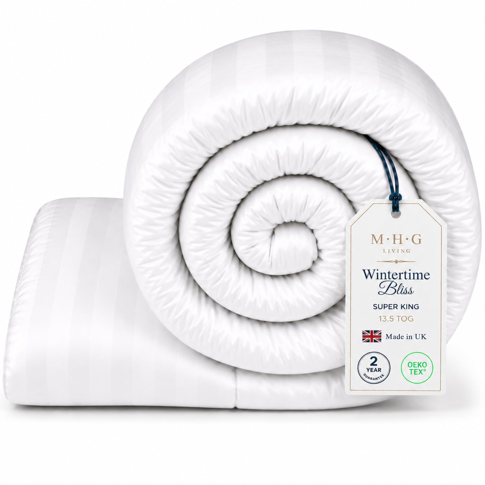 Mhg Living 13.5 Tog Winter Microfibre Duvet – Super King (260X220cm) – Extra Warm Hollowfibre Quilt For Cold Weather – Hypoallergenic, Breathable & Machine Washable Bedding