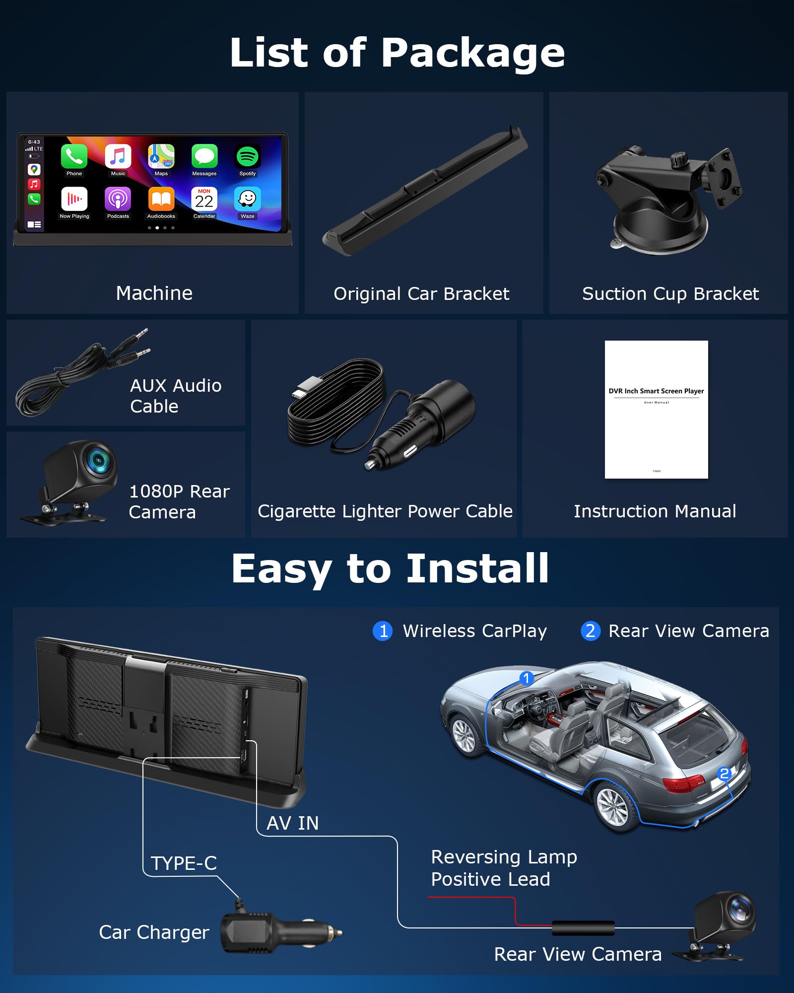 2026 Net-Flix Pantalla Coche Carplay Android Auto con Youtube/Tiktok, Soporte Exclusivo 10,26 Pulgadas Pantalla Carplay Coche Radio Car Play con Cámara de Marcha Atrás WLAN de Doble Banda, Bluetooth