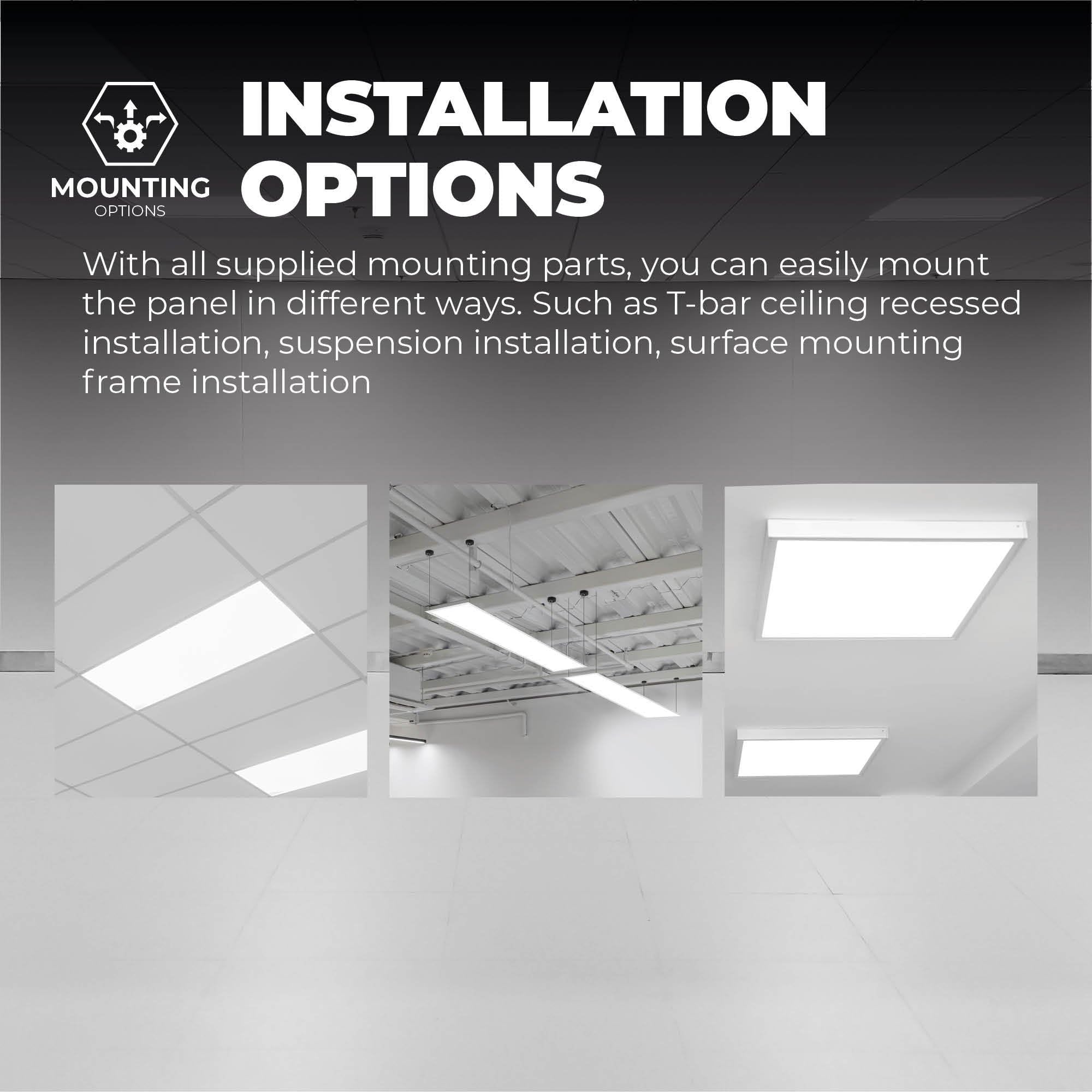 Ledvion LED Panel Einbaurahmen 120x30cm Weiß Aluminium