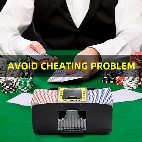 Miniatura 3 de Barajador automático de cartas de juego, UNO, Texas Hold'em, Poker, juegos de cartas caseras, blackjack, máquina de barajar póquer eléctrica a