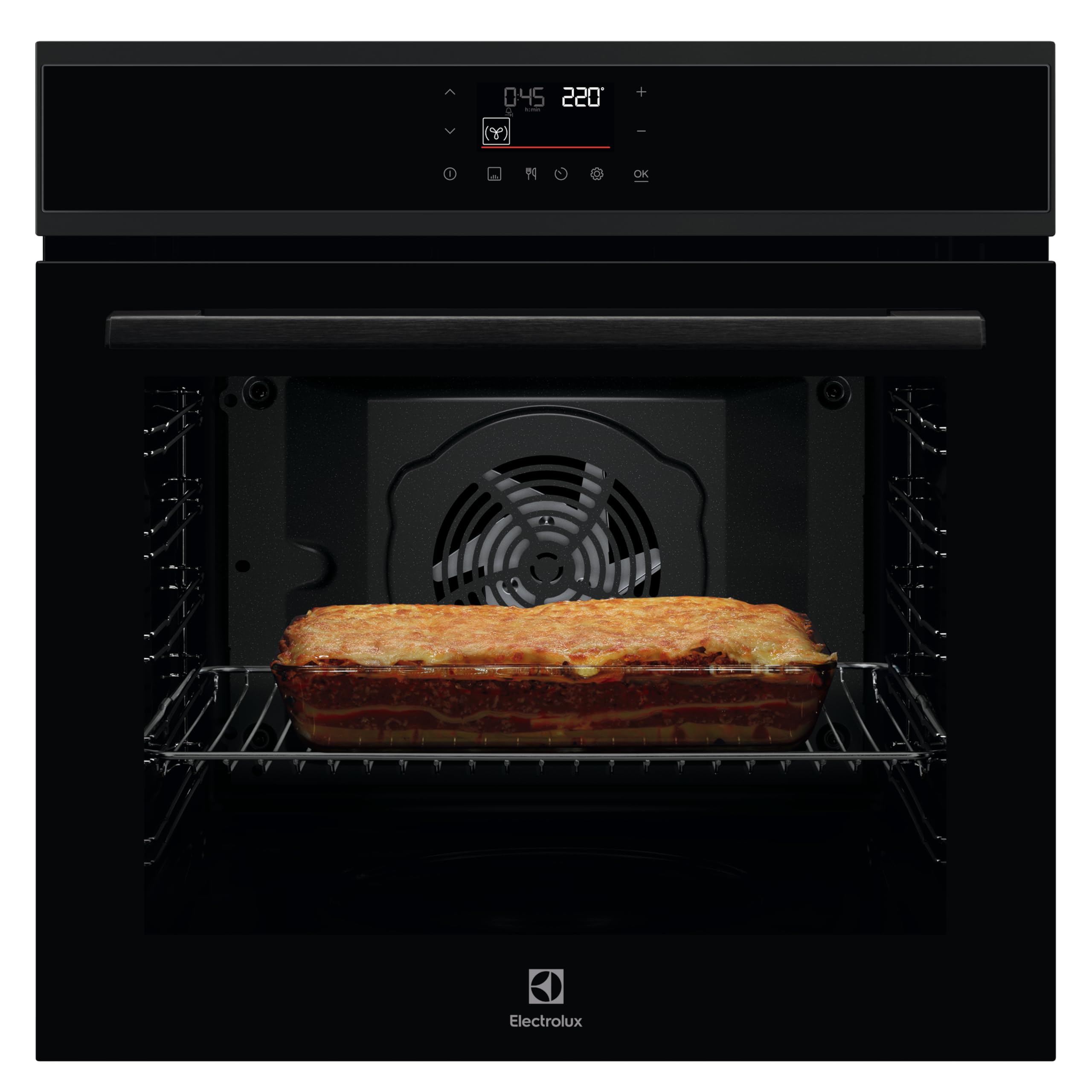 Electrolux EOF7H00H SurroundCook Four multifonction encastrable 72 l, cuisson à plusieurs niveaux avec troisième élément chauffant, LED EXPlore, nettoyage à vapeur AquaClean, 594 x 589 x 569 mm