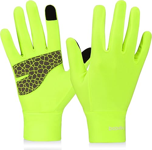 Arcweg Guantes de correr de invierno térmicos antideslizantes para pantalla táctil, guantes de forro polar para hombres y mujeres para caminar,