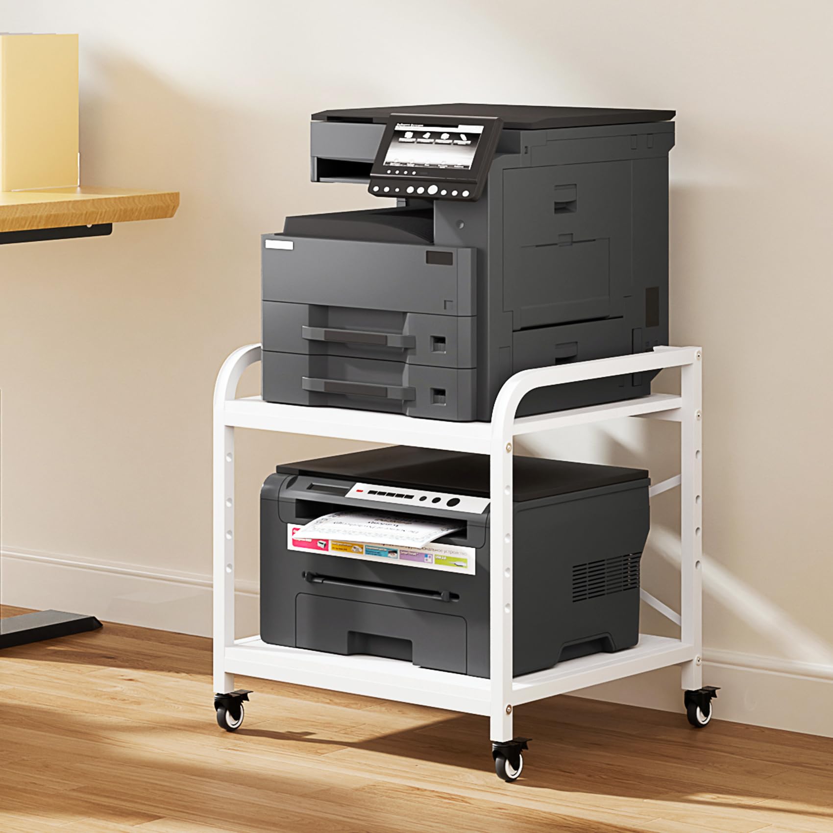 View 1 of 20"x20" Large Printer Stand With Storage, Printer Table for Home Office