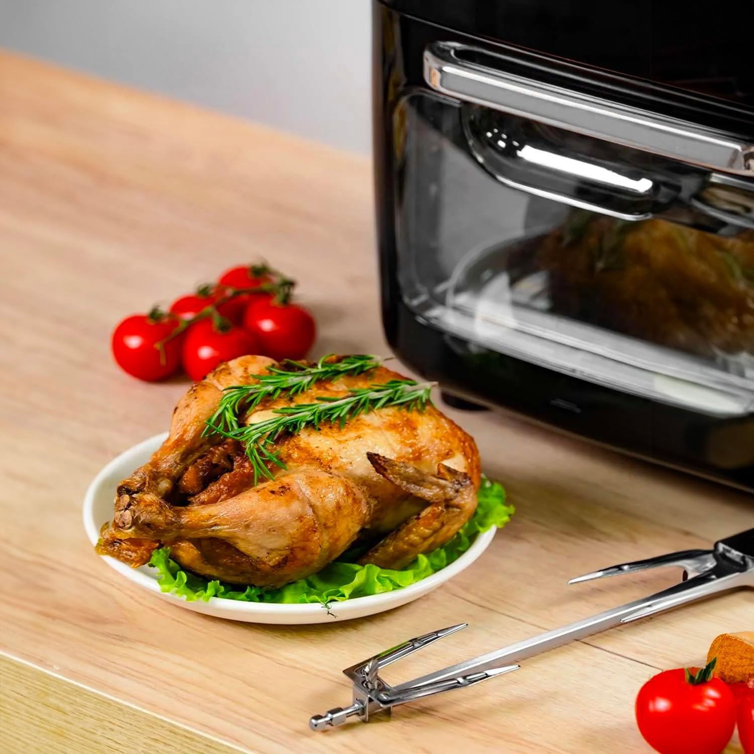 Forno Multifunzione e Friggitrice ad Aria 14L - Cottura Uniforme e Salutare, Display Digitale, Inclusi 4 Accessori Versatili - Ideale per Friggere, Grigliare, Cuocere al Forno