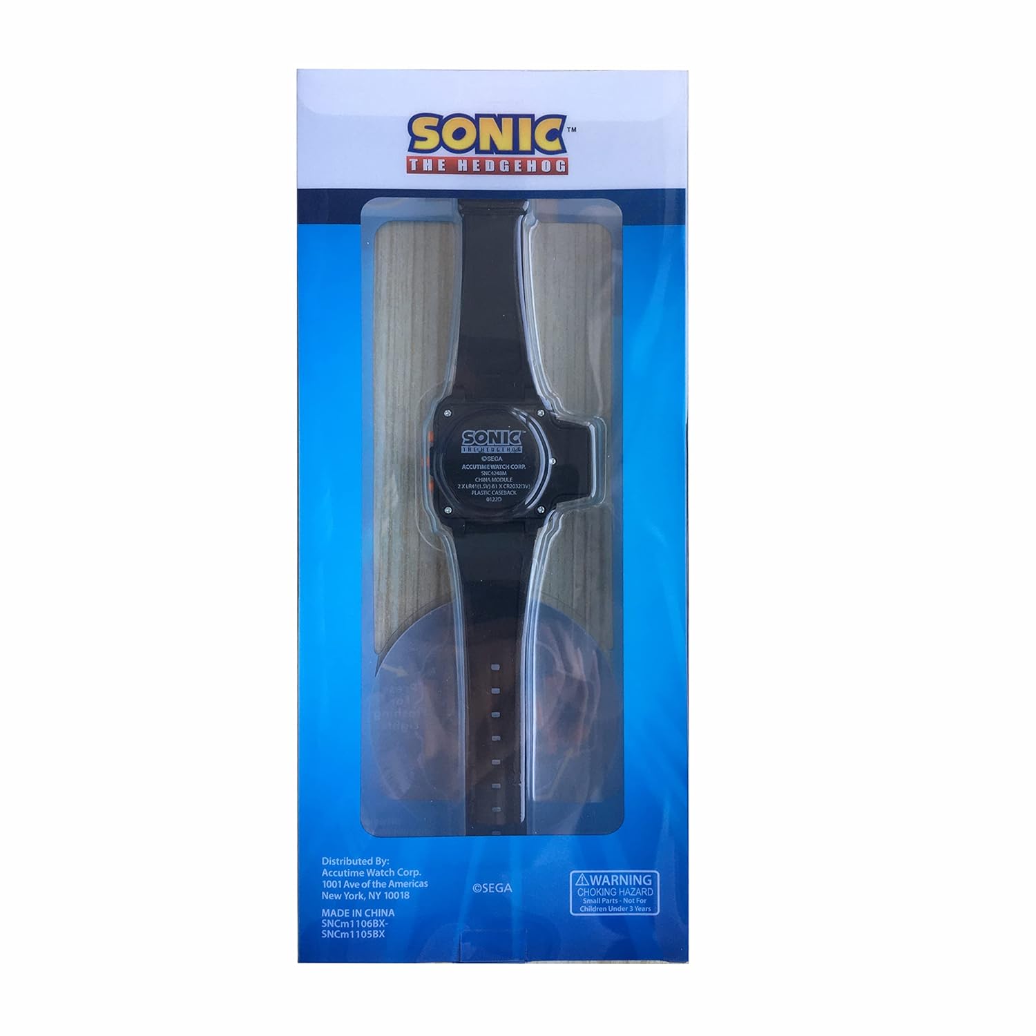 തിരികെ view of Accutime Kids Sonic The Hedgehog Digital Watch in packaging