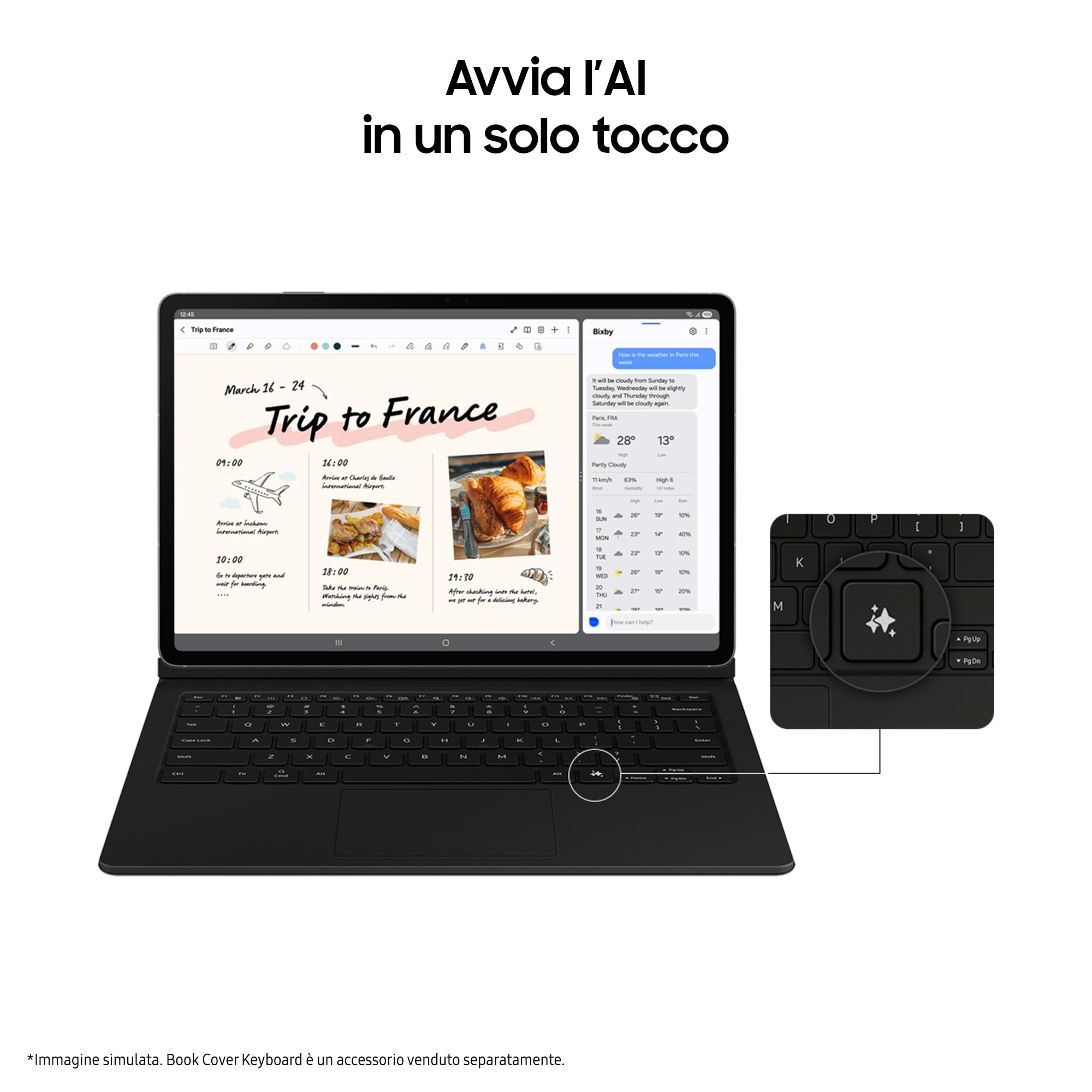 Samsung Galaxy Tab S10 FE, 3 anni di garanzia, Android Tablet, Display 10.9" LCD, Wifi, RAM 8GB, 128GB, 8.000 mAh, S Pen, Android 15, IP68, Blue [Versione italiana]