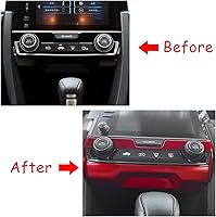 Vista 6 de Xotic Tech - Panel de consola central, cubierta de control de clima de CA, color rojo deportivo, compatible con Honda Civic de 10ª