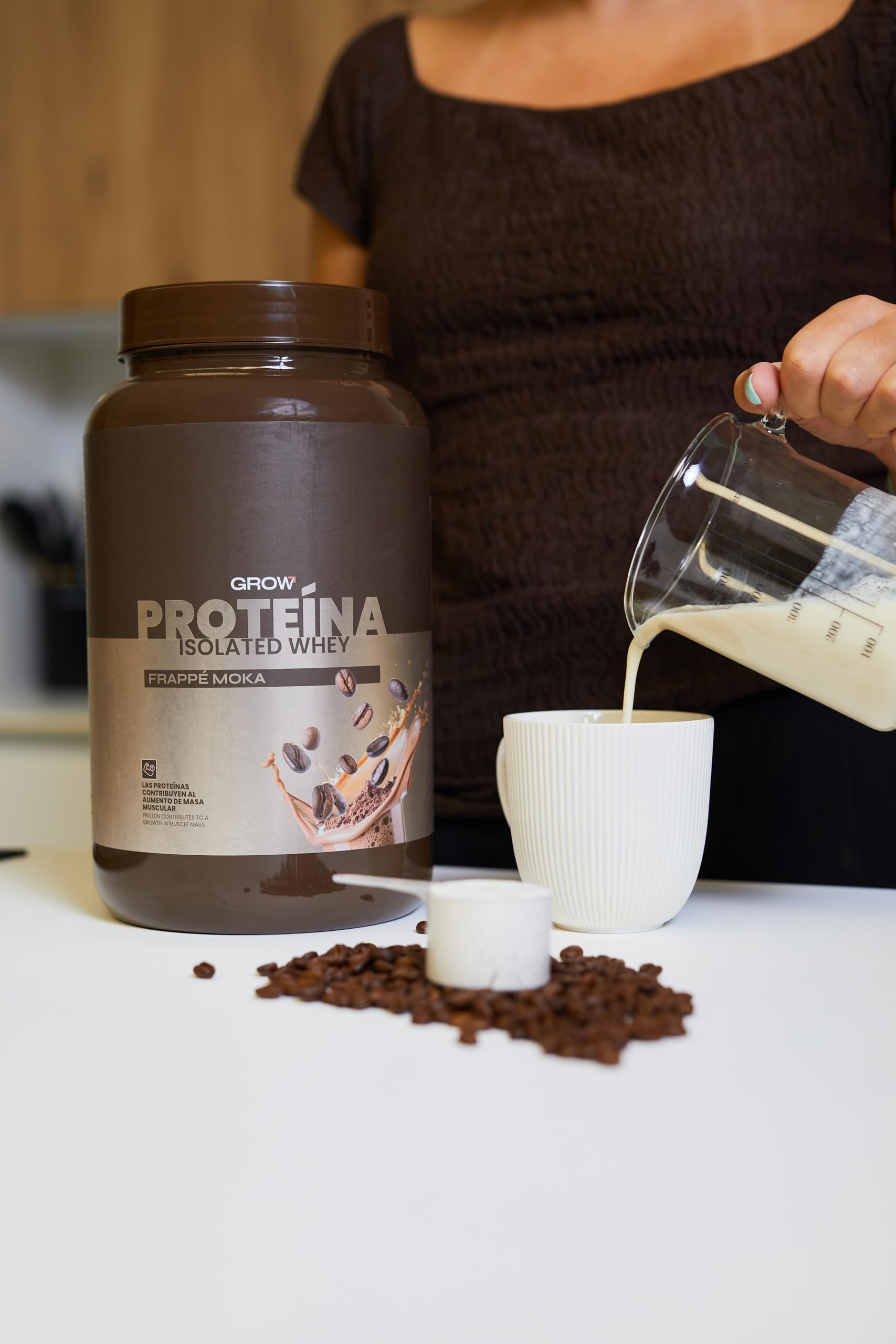 Grow Wellness Lote Proteína Aislada Frappé Moka 1 kg + Creatina Monohidrato Creapure 250 g | Proteína Whey Isolate CFM, Sabor Moka y Creatina Sabor Neutro