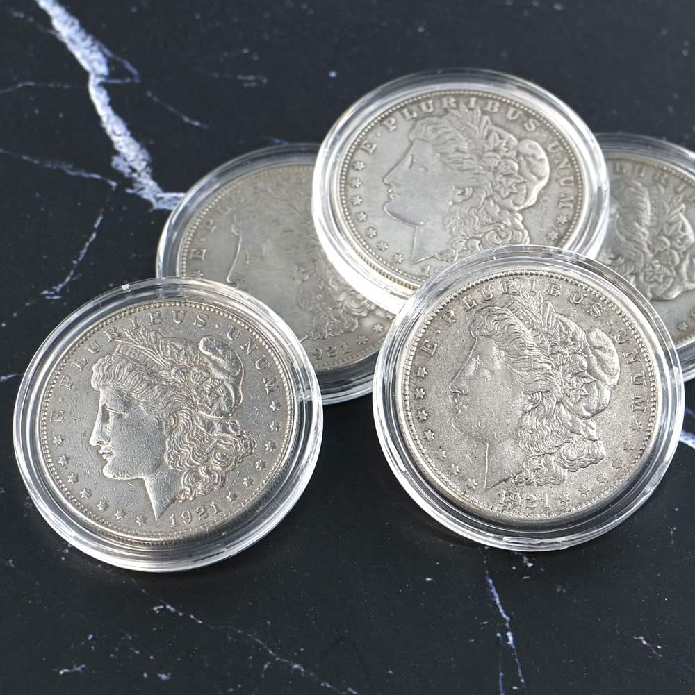 OnFireGuy 10pcs 38.1mm Direct Fit "H38" Coin Capsule Holders for 1oz Silver Dollar | Protective Coin Cases for Morgan, Peace, Eisenhower 1oz Silver Dollars