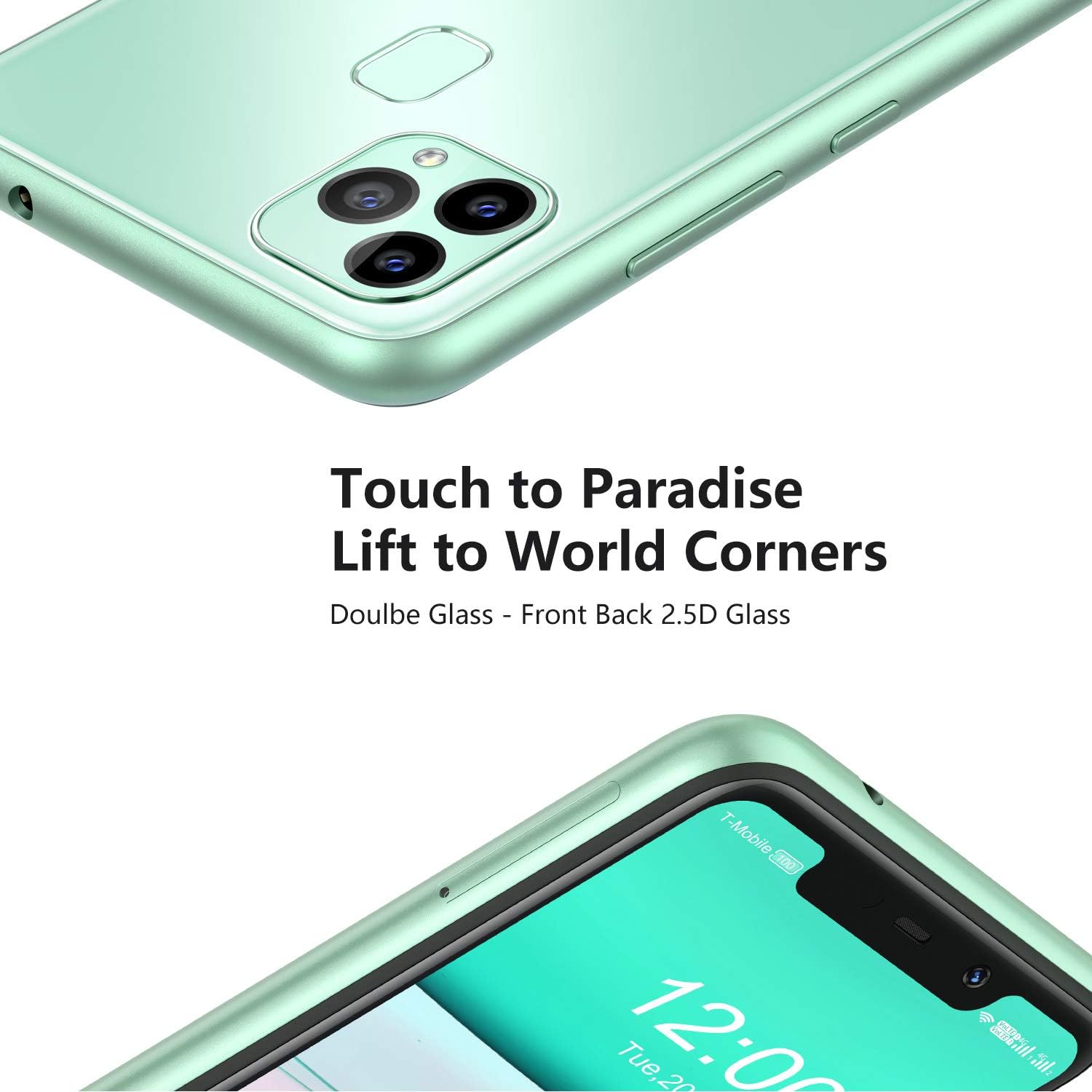 Best Deal OUKITEL C22 Unlocked Smartphone, 4G Android 10 Triple Cameras Cell Phone, 4GB 128GB Dual SIM 4000mAh Battery 5.86 Inches 13MP Rear Camera Face Fingerprint ID Global LTE Mobile Phone (Green)
