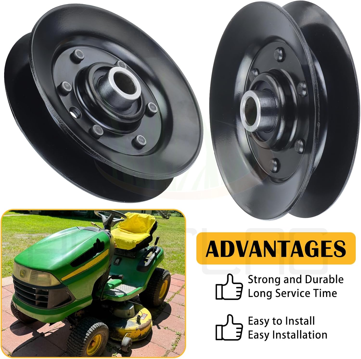2 Pack 756-04325 Idler Pulley Replace MTD 756-04325 Cub Cadet 756-04325 Troy Built 756-04325 Pulley 756-04325 756 04325 75604325 for Craftsman T1000 T1200 T1400 T1600 T1800 T2700 T1100 Tractor