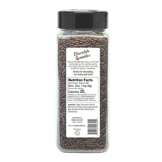 Watkins Chocolate Decorating Sprinkles, 9.5 oz