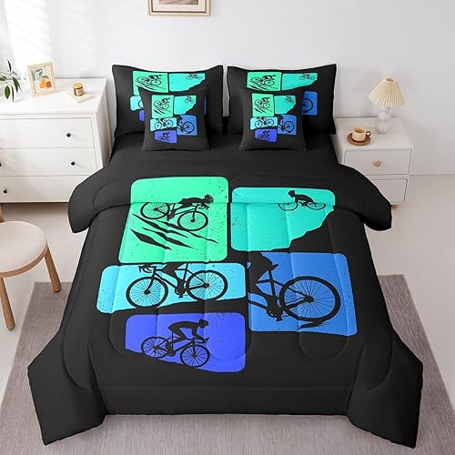 Miniatura 11 de Juego de edredón de 7 piezas con estampado de cinta de radio retro de los años 90, tamaño Queen para niños, adolescentes y adultos, juego de ropa de