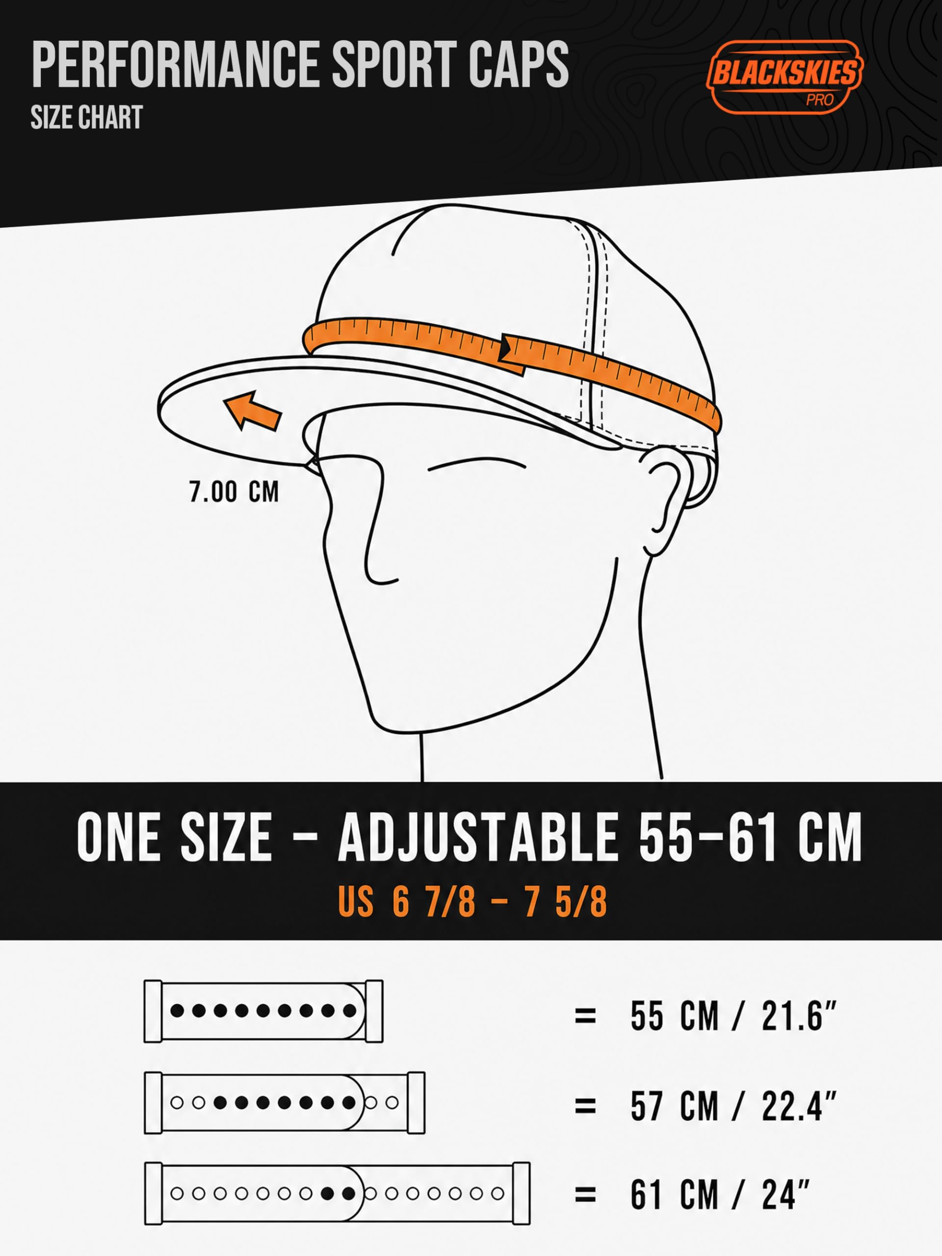 Blackskies® PRO all Sports Performance Hat | Premium Unisex Wodoodporna czapka baseballowa | Nadaje się do wszystkich sportów | Gym Jogging Surfing Beach Yoga