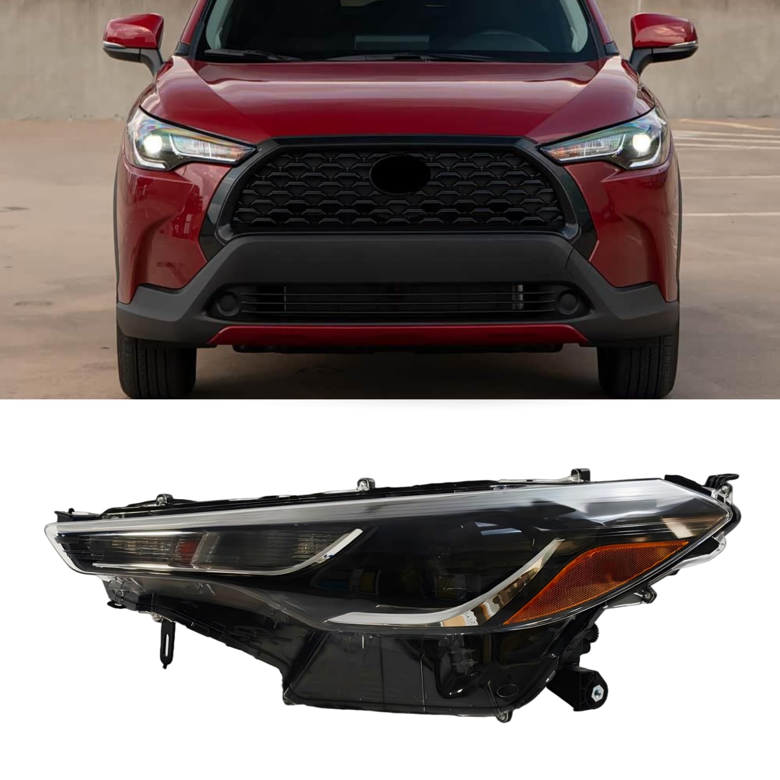 Photo 1 of * OPENED FOR INSPECTION* ILAMP Headlight Fit For 2022 2023 Base Trim Toyota Corolla Cross L/LE Headlight Headlamp (Left Driver) LH SIDE COS22A04L LOW