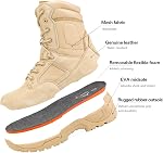 NORTIV 8 Men's Military Tactical Combat Boots Motorcycle Hiking Side Zip Work Boots RESPONSE