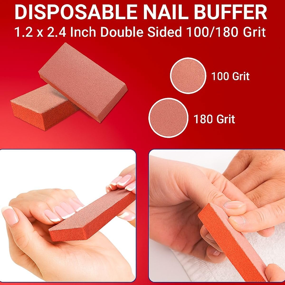 Disposable 4-Piece Pedicure Kit, 200 Count – Individually Wrapped Spa Set with Yellow Pumice, White 80/100 Grit Nail File, Orange Buffer, Toe Separators – Nail Care for Salon & Home Use