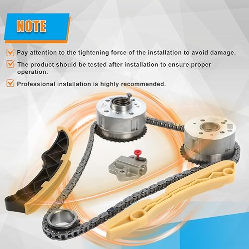 Miniatura 7 de Kit de cadena de distribución con engranaje VVT para Accent Veloster 2011-2019 1.6L, 2011-2019 Kia Rio Soul Forte Sportage 1.6L Reemplazar OE