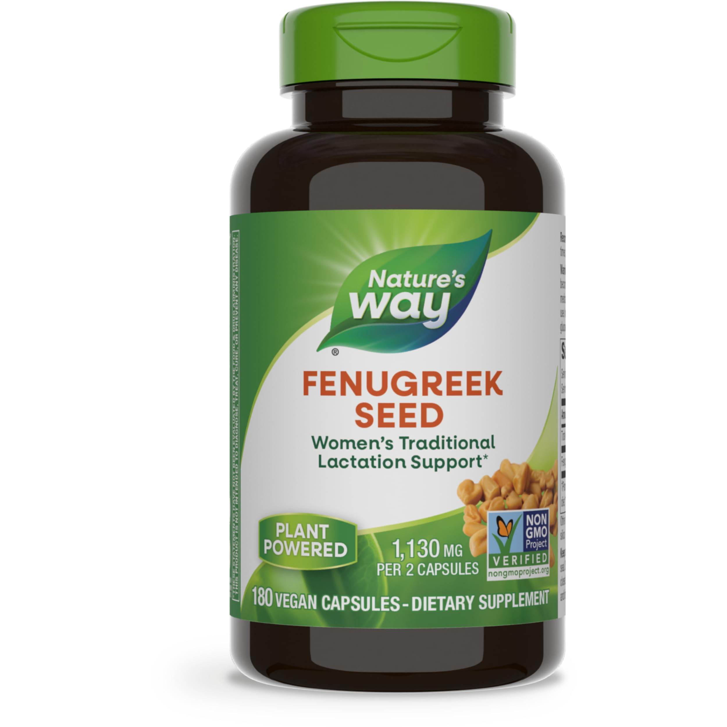 Nature's Way Fenugreek Seed, 1,220 mg per serving, Non-GMO, TRU-ID Certified, 180 Count