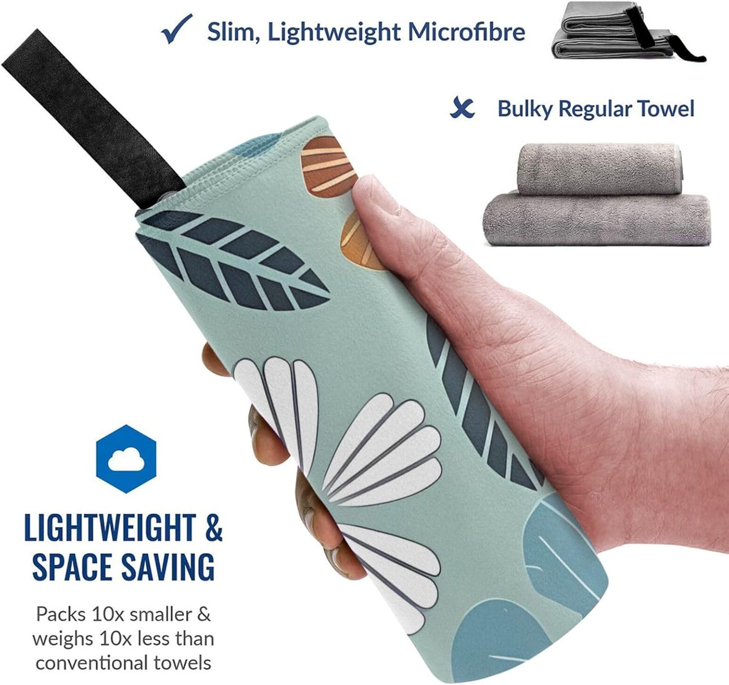 Light Coloured Floral Printed Microfiber Travel Towel,Camping Towel,Quick Dry,Soft Lightweight for Gym,Hiking,Yoga,Backpacking